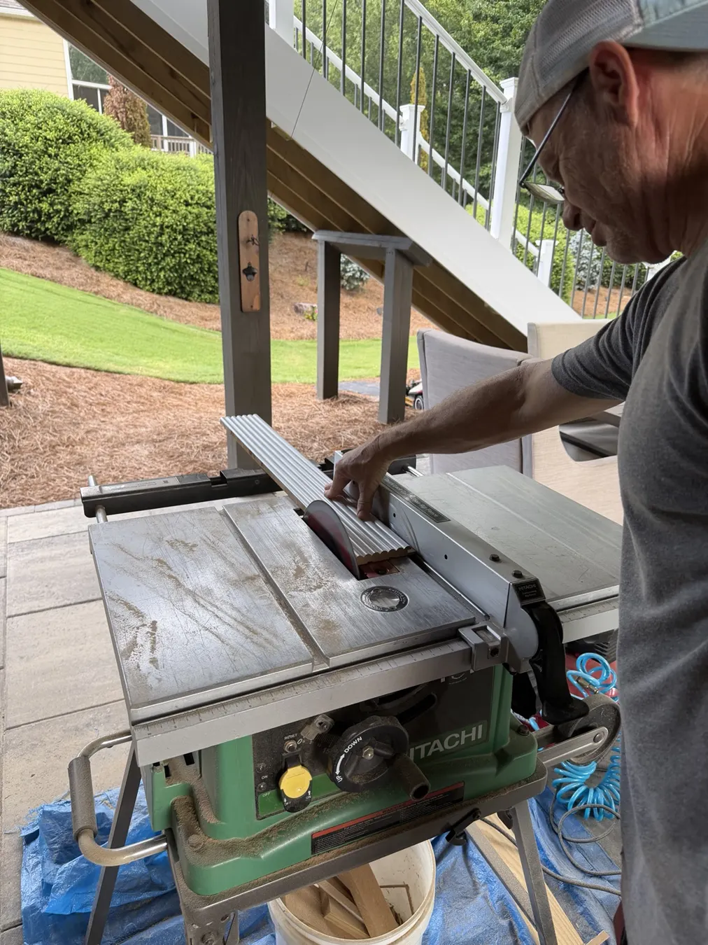 Cutting the material for the doors