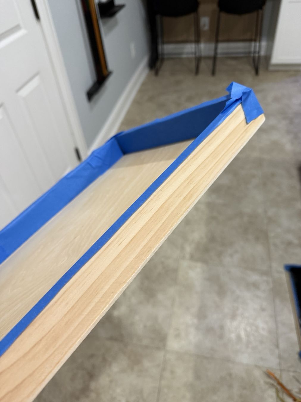 The cradled wood panels were purchased as a matching pair.